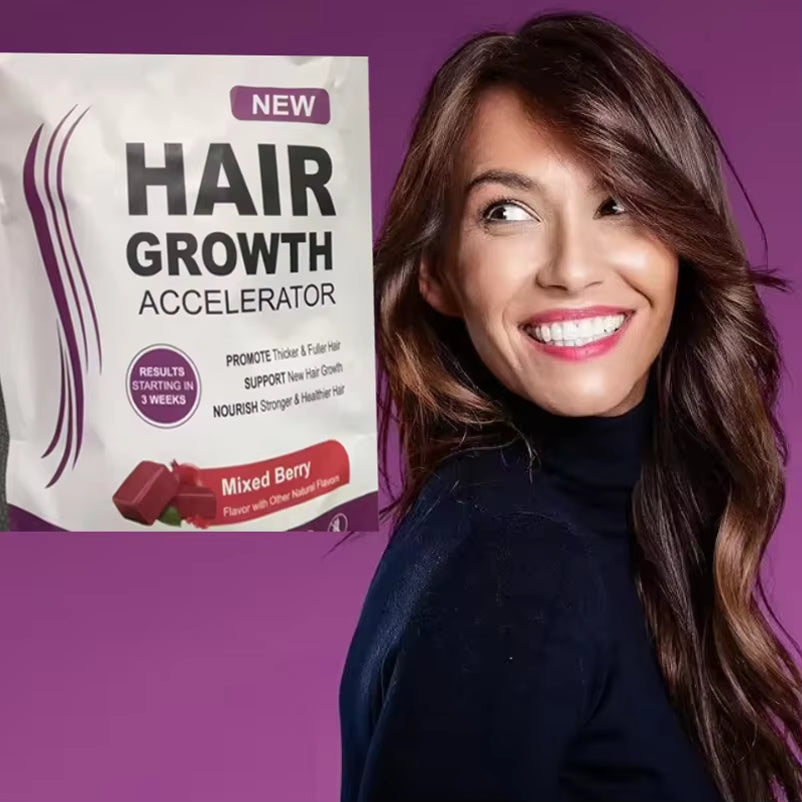 Hair Growth Gummies to Regulate Hormone Levels Supplement Nutrition and Improve Hair Health