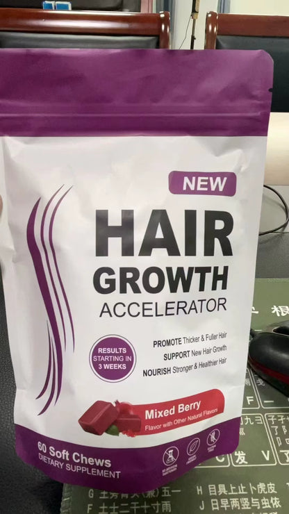 Hair Growth Gummies to Regulate Hormone Levels Supplement Nutrition and Improve Hair Health